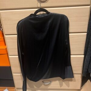 Helmut Lang Shoulder Zip Silk Shirt